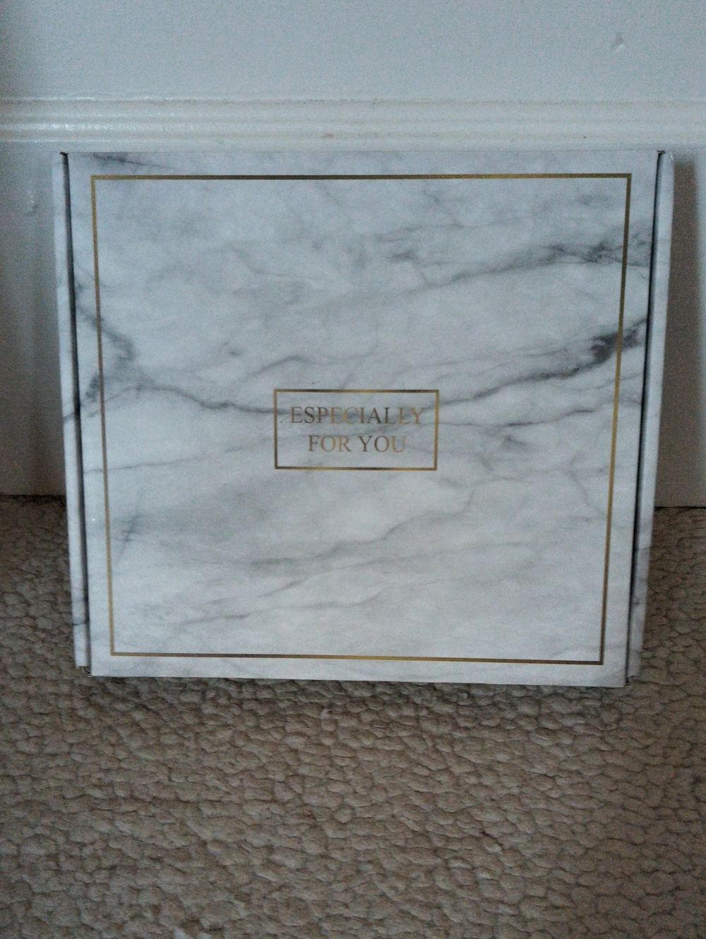 Marble Print Gift Box with Gold Accents - "Especially For You"